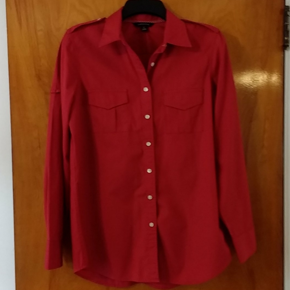 Lands' End Dark Coral Button Down Shirt